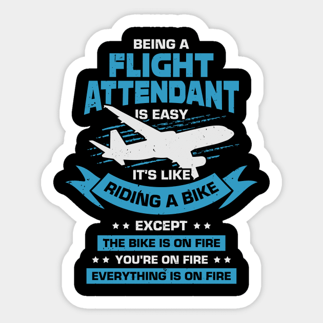 Funny Cabin Flight Attendant Steward Gift Sticker by Dolde08